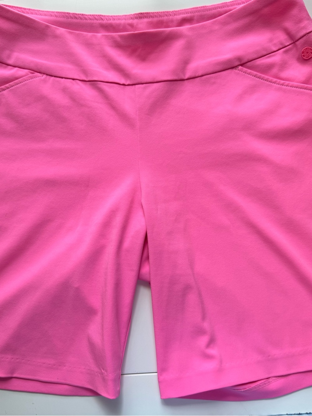LILLY PULITZER Havana Pink Reid Shorts Luxletic Size 16